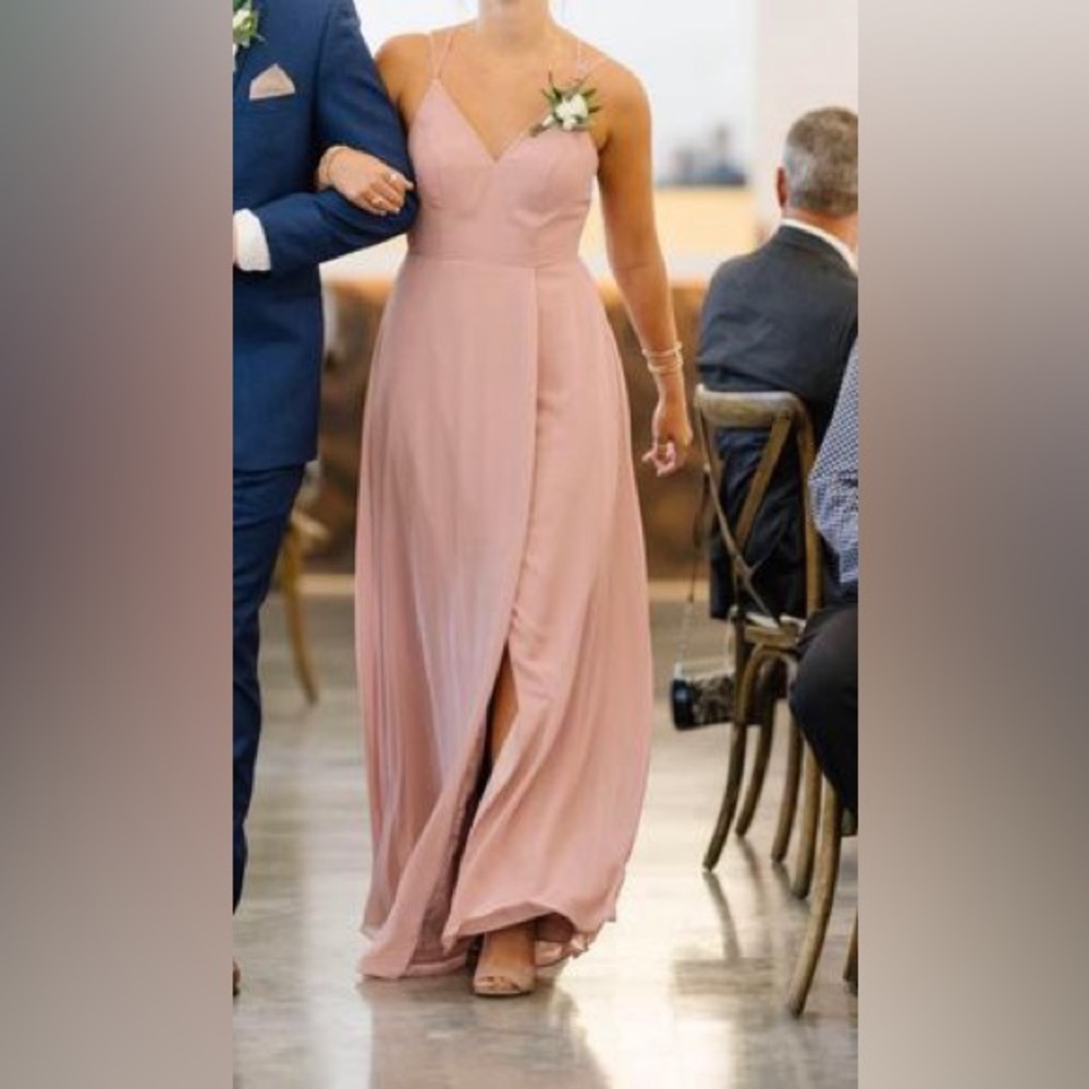 Azazie Bridesmaid/personal attendant dress. Color: Dusty Rose